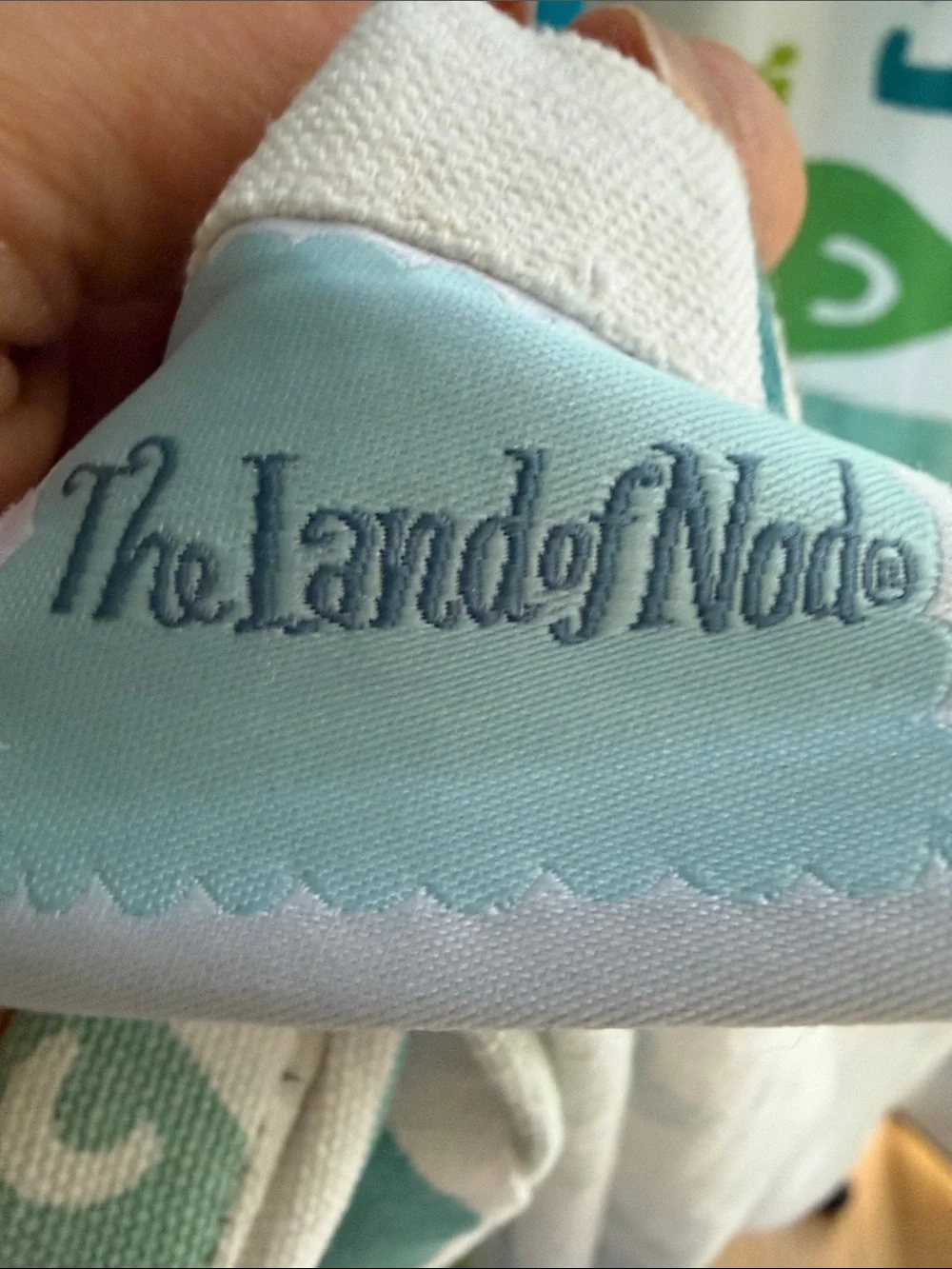 The Land of Nod Ocean Creature Shower Curtain in White, Blue, Green & Orange